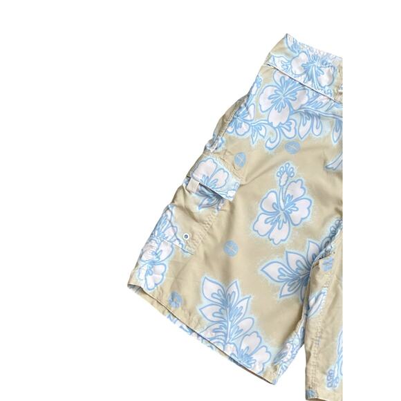 BURNSIDE Mens Size 30 Vintage Tropical Print Surf Swim Bathing Suit Board Shorts - Picture 3 of 5